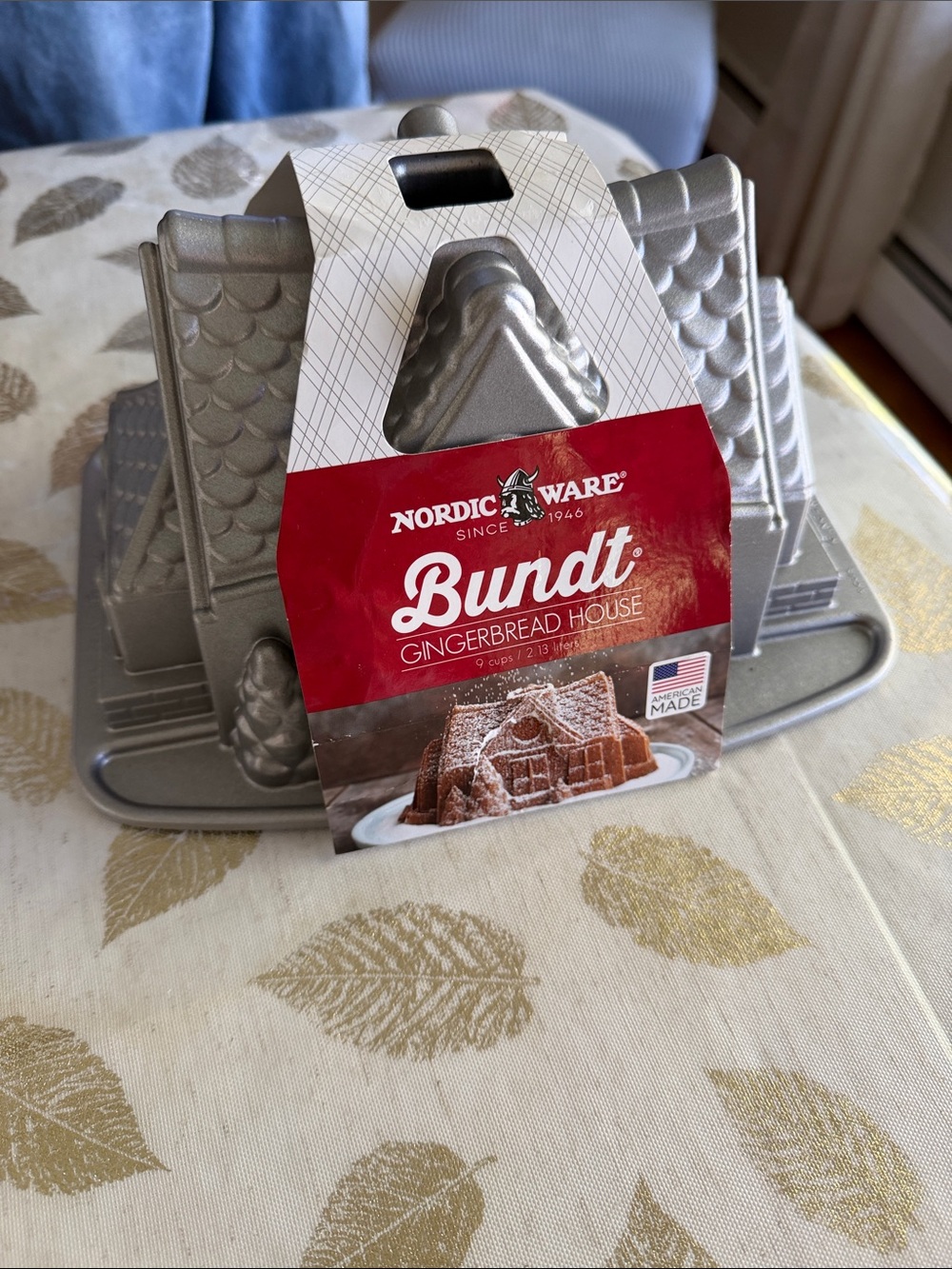 Nordic Ware Silver Bundt Gingerbread House Cake Mold